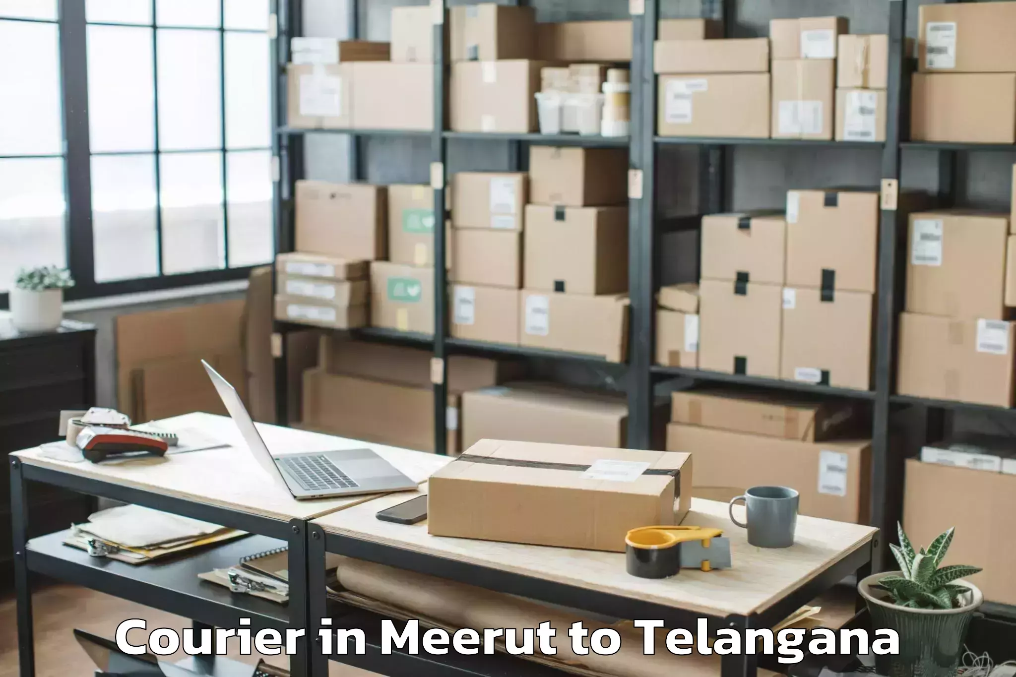 Professional Meerut to Nandipet Courier